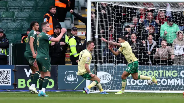 Nahki Wells runs in celebration after scoring