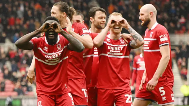 Middlesbrough celebrate goal