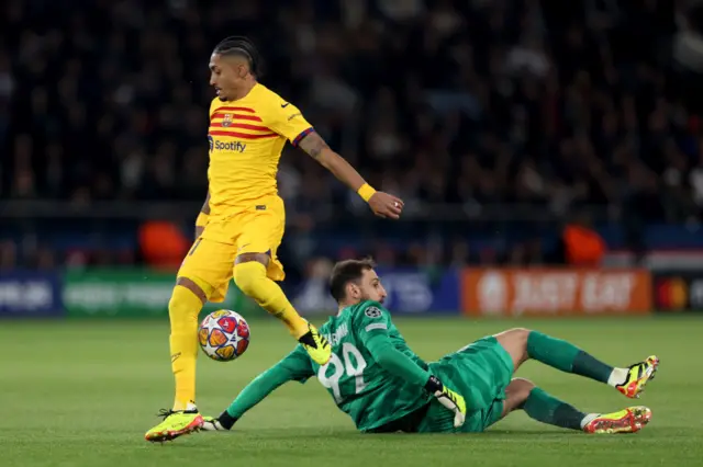 Gianluigi Donnarumma and Raphinha