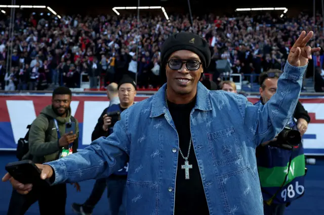 Ronaldinho at the Parc des Princes