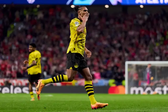 Sebastien Haller scores for Borussia Dortmund