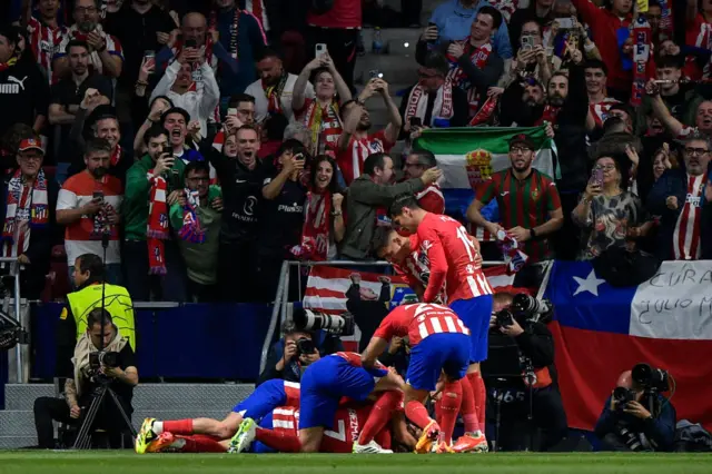 Atletico Madrid celebrate