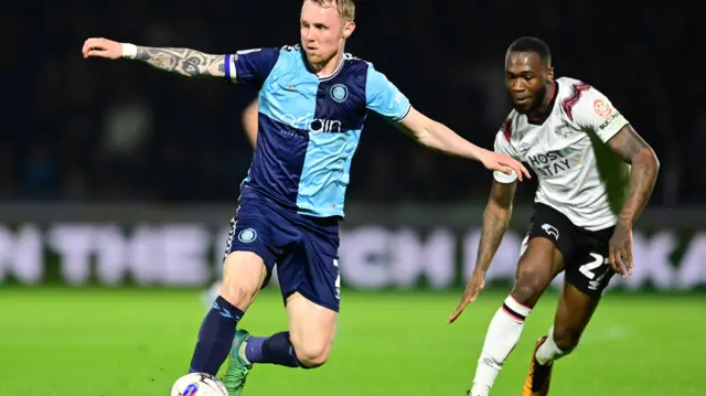 Wycombe v Derby match action