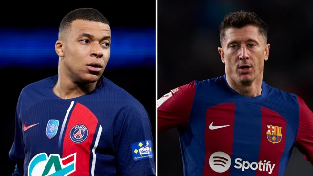 Kylian Mbappe and Robert Lewandowski