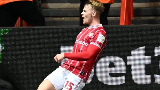 Tommy Conway celebrates scoring