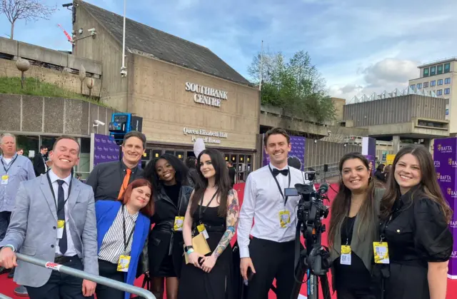 The BBC team covering the Bafta Gaming Awards