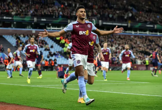 Ollie Watkins celebrates