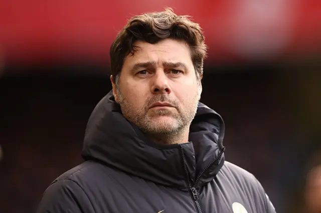 Mauricio Pochettino looks on