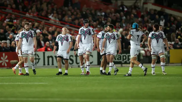 Ospreys look on at Kingsholm