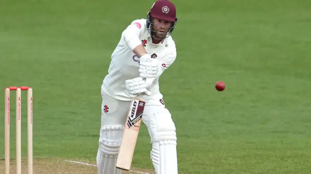 Luke Procter batting for Northants