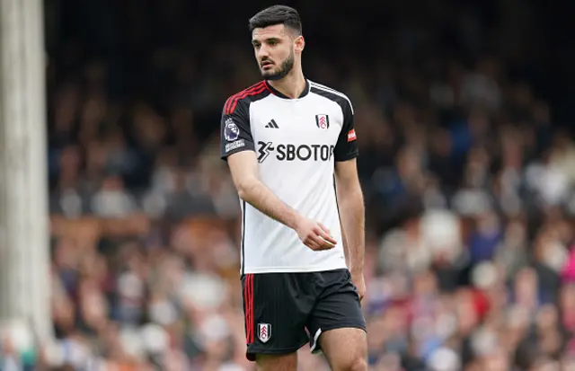 Armando Broja looks on while playing for Fulham