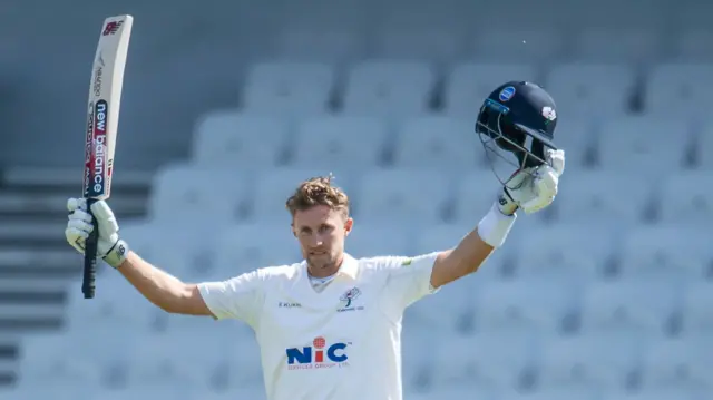 Joe Root batting for Yorkshire