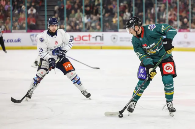 First period action between the Giants and Blaze