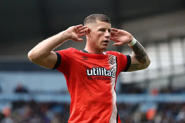 Ross Barkley of Luton Town scores