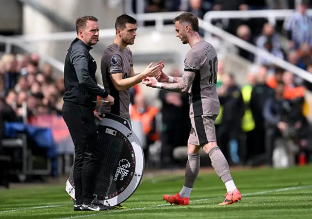 James Maddison is substituted off