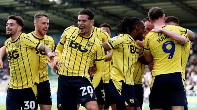 Oxford celebrate a goal