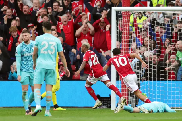 Danilo celebrates scoring their second goal