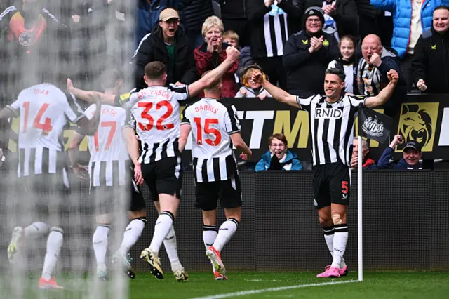 Fabian Schar celebrates after scoring