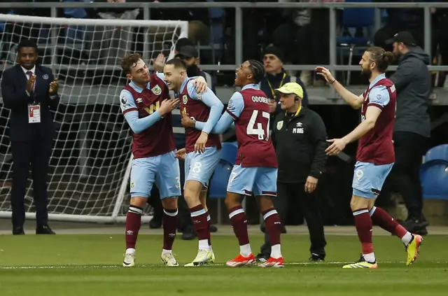 Burnley's Josh Brownhill celebrates scoring