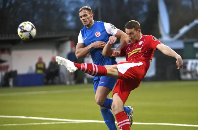 Premiership champions Larne sit nine points clear of Cliftonville