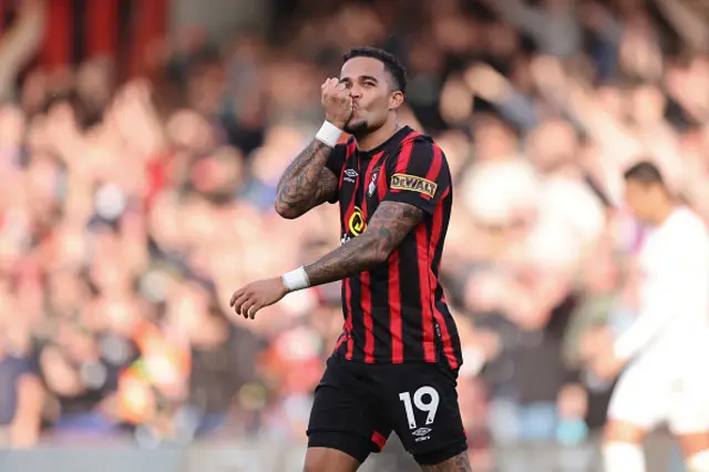 Justin Kluivert of Bournemouth celebrates