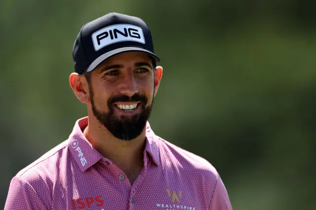 Matthieu Pavon smiles at the 2024 Masters