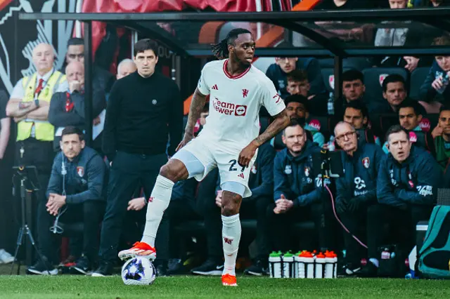 Aaron Wan-Bissaka of Manchester United in action