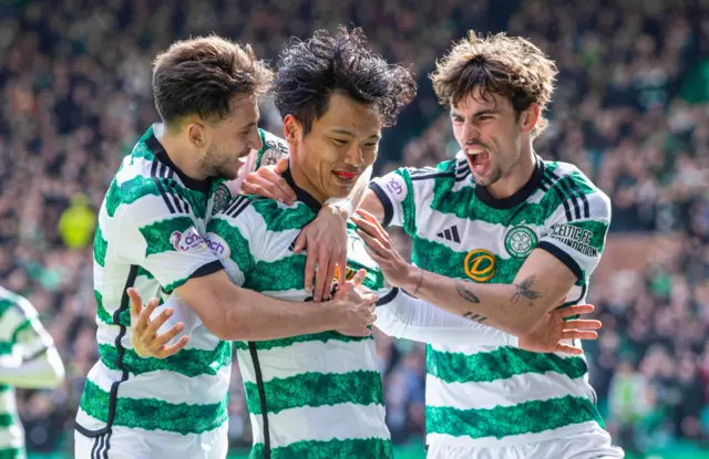 Reo Hatate (centre) opened the scoring