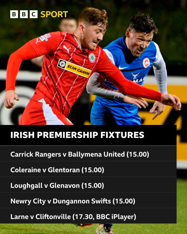 Irish Premiership Fixtures