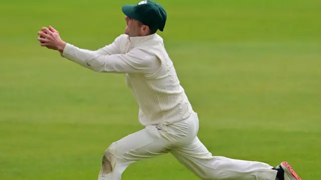 Jake Libby takes a catch