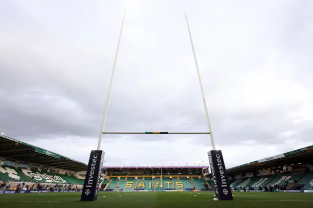 Northampton's Franklin Gardens in the early evening