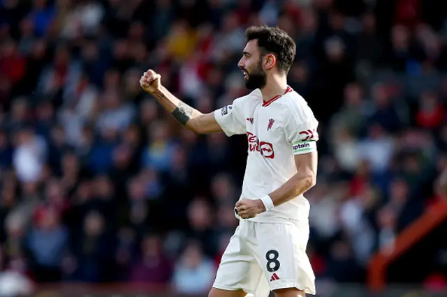 Bruno Fernandes of Manchester United celebrates