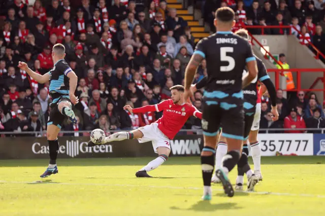 Ryan Barnett scores for Wrexham