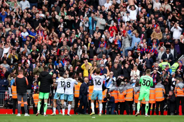 Crystal Palace celebrate at Anfield