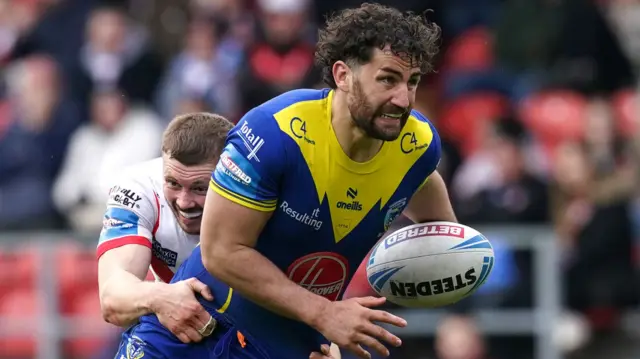 Toby King in action for Warrington v St Helens