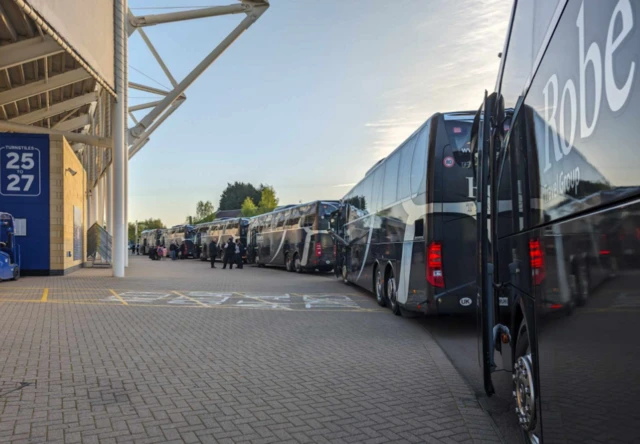 Leicester City fans travelling down to London