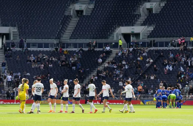 Tottenham players walk out