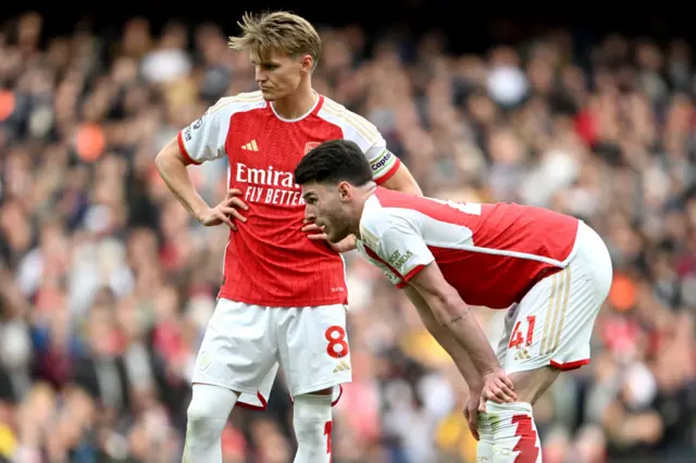 Martin Odegaard and Declan Rice