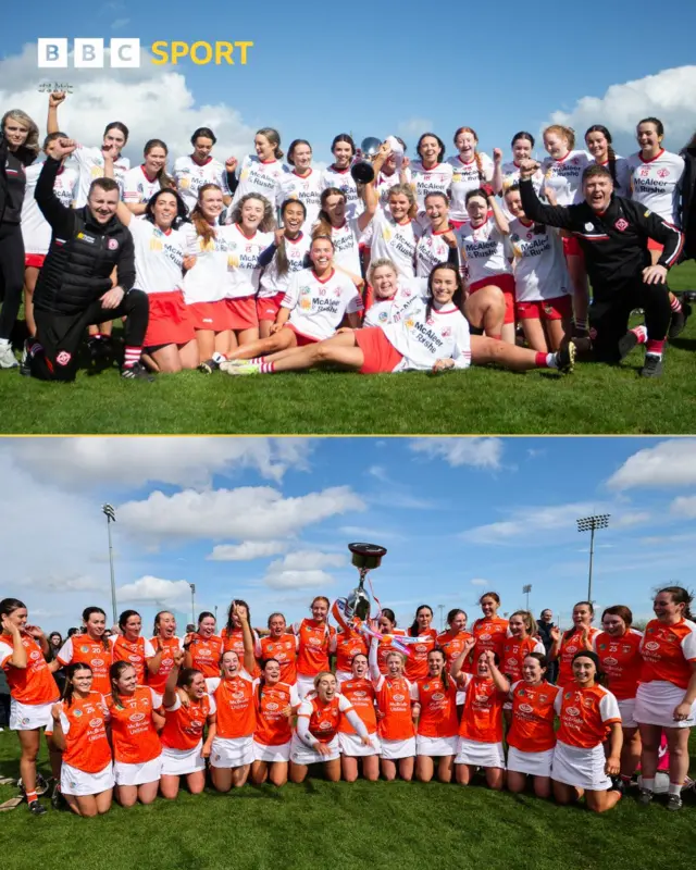 Division 4 Camogie Champions Tyrone & Division 3A champions Armagh