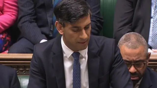 Rishi Sunak addressing the House of Commons