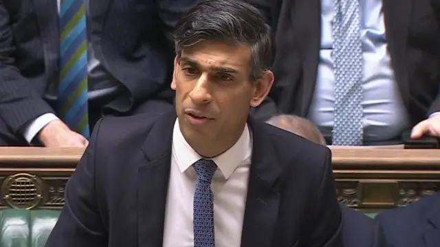 UK PM Rishi Sunak addresses MPs in the House of Commons