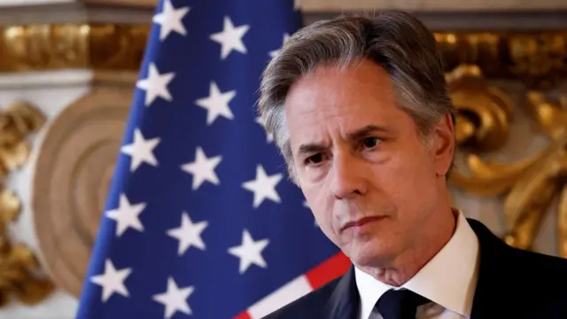 U.S. Secretary of State Antony Blinken holds a joint press conference with the French foreign minister at the Ministry of Foreign Affairs in Paris, France, April 2, 2024.