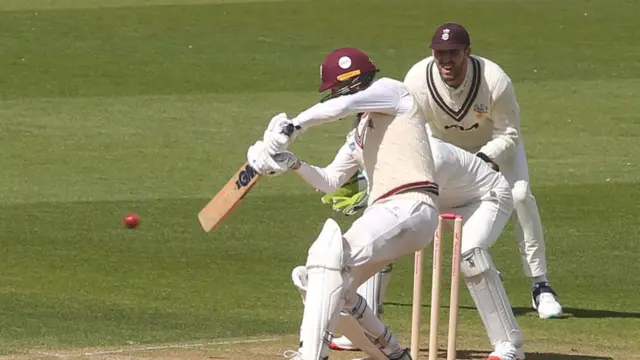 Kasey Aldridge batting for Somerset