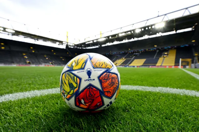 Champions League ball at Signal Iduna Park