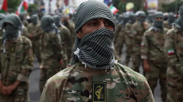 Members of a special IRGC force attend a rally marking the annual Quds Day, or Jerusalem Day, on the last Friday of the holy month of Ramadan in Tehran, Iran April 29, 2022