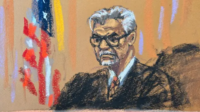 Court sketch of Judge Merchan