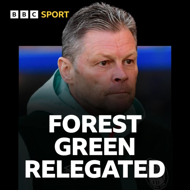 Forest Green Rovers relegated graphic