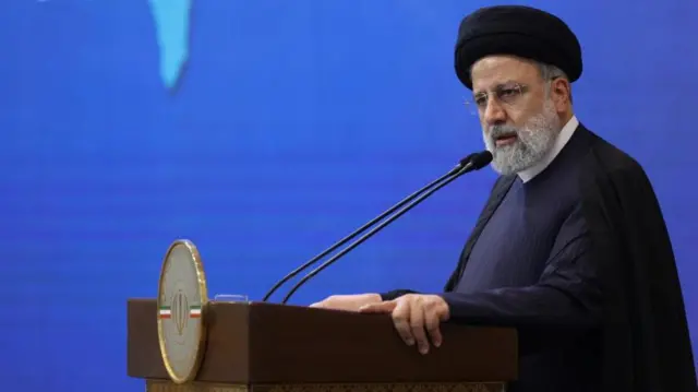 Ebrahim Raisi, President of Iran, speaking on 23 December 2023