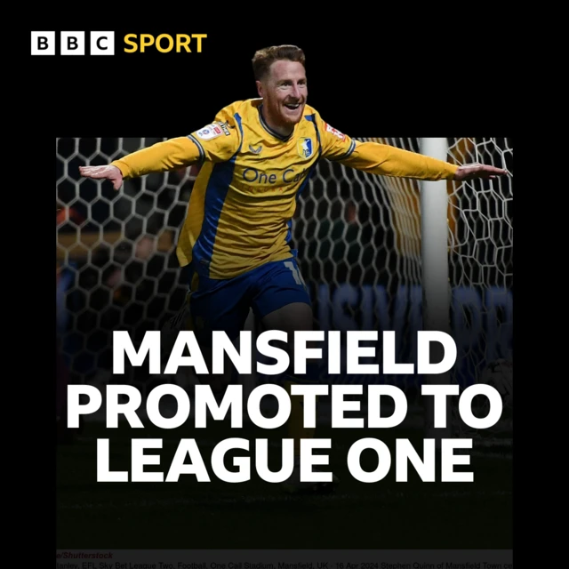 Mansfield promoted to League One graphic