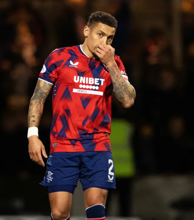 Rangers James Tavernier during a cinch Premiership match between Dundee and Rangers at the Scot Foam Stadium at Dens Park